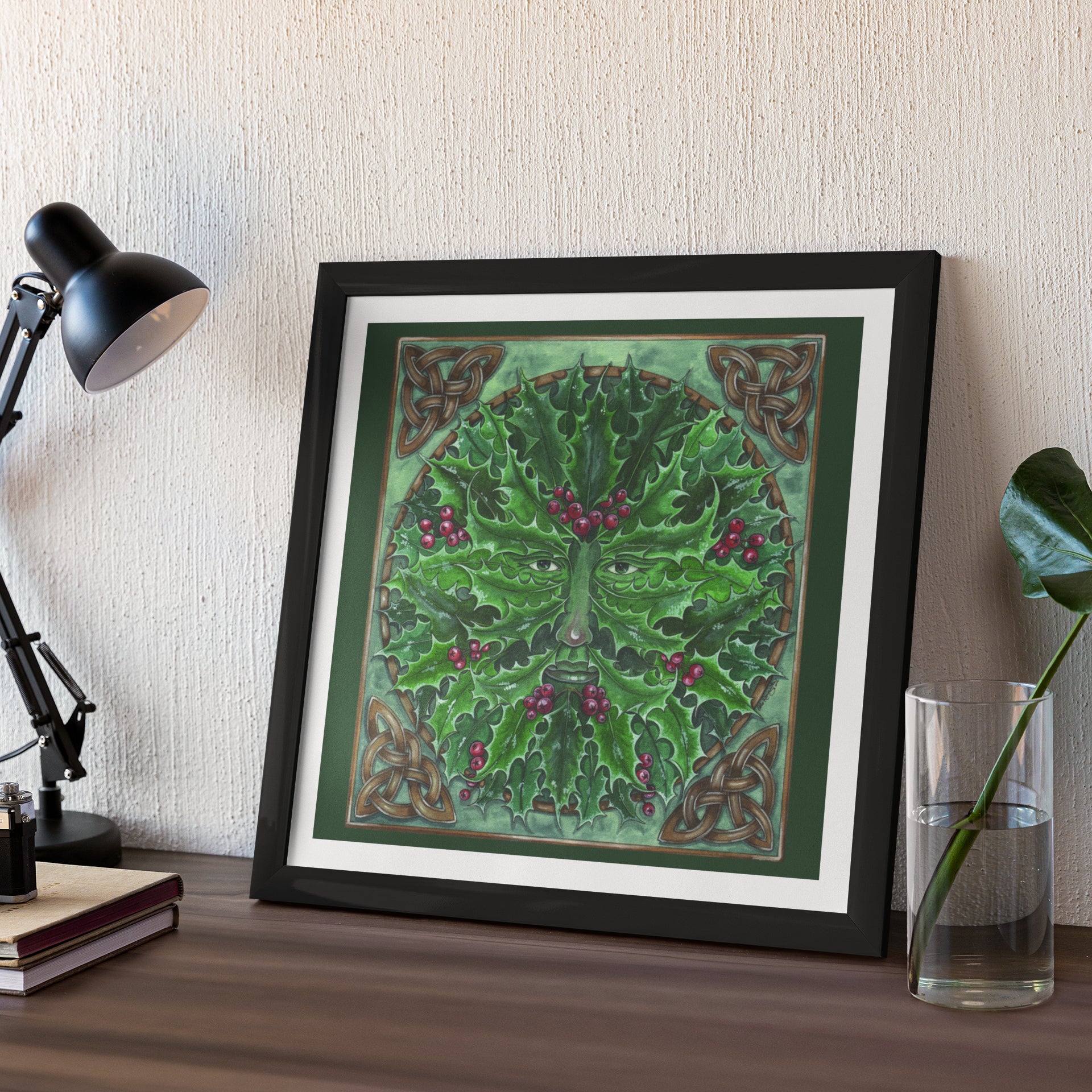 Mockup of print on table