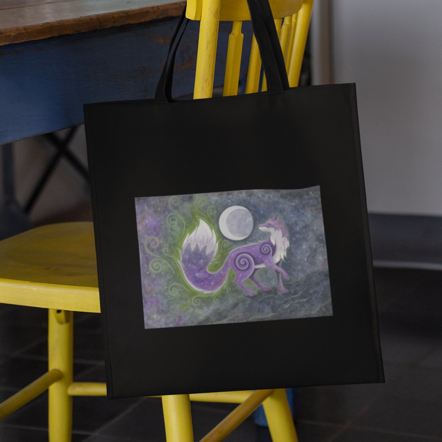 Mockup of bag on chair