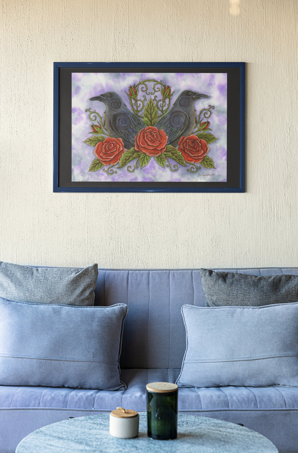 Mockup of print on wall