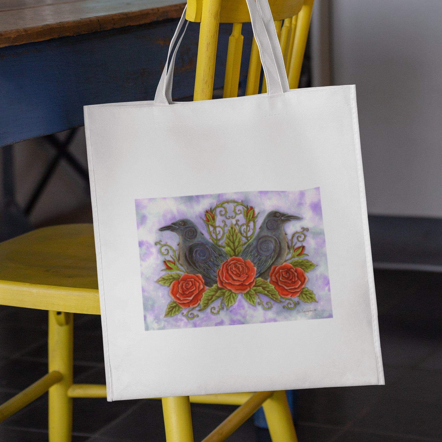 Mockup of bag on chair