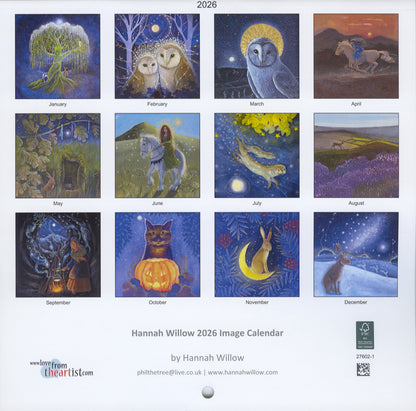 Hannah Willow's Pagan and Wildlife 2026 Calendar