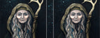 The wrap image of the mug. The design is repeated on each side of the mug, with a thin line of starlight in the centre.