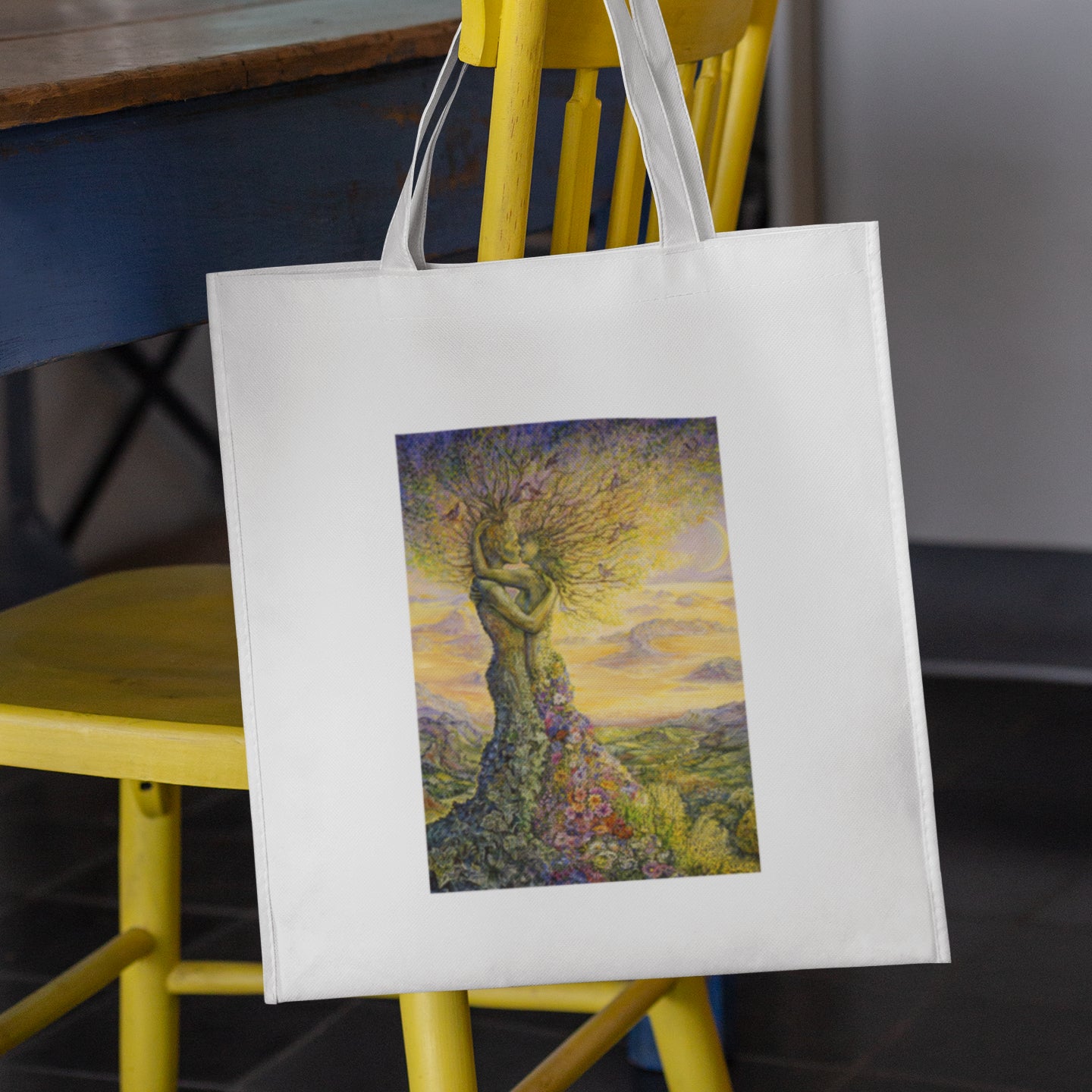 Mockup of bag on chair