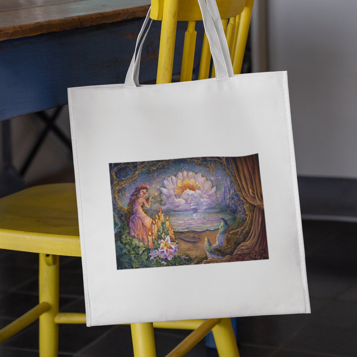 Mockup of bag on chair