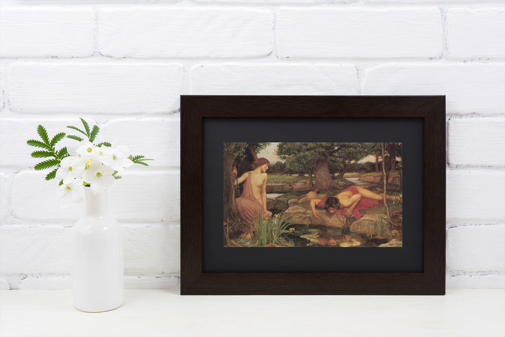 Mockup of poster on shelf
