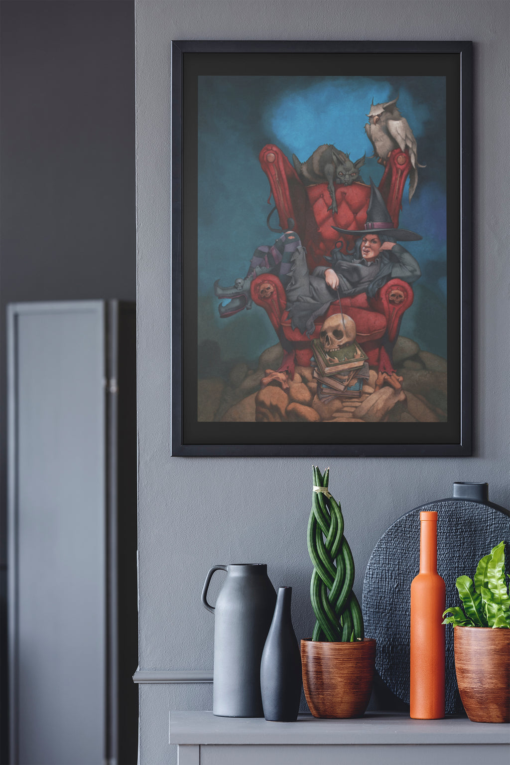 Mockup of print on wall