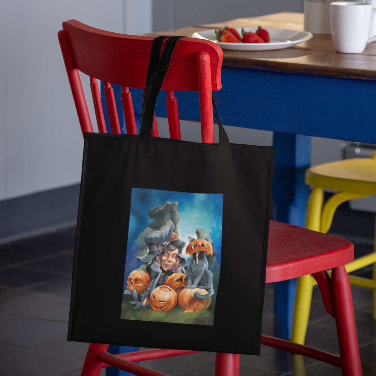 Mockup of bag on chair