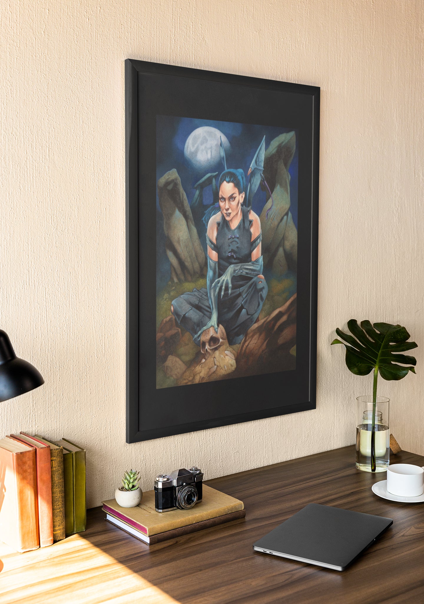 Mockup of print on wall