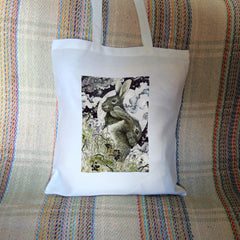 Cotton Tote Bag - Hares in the Hedgerow