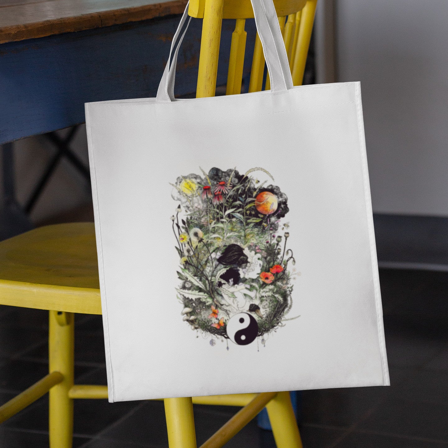 Mockup of bag on chair