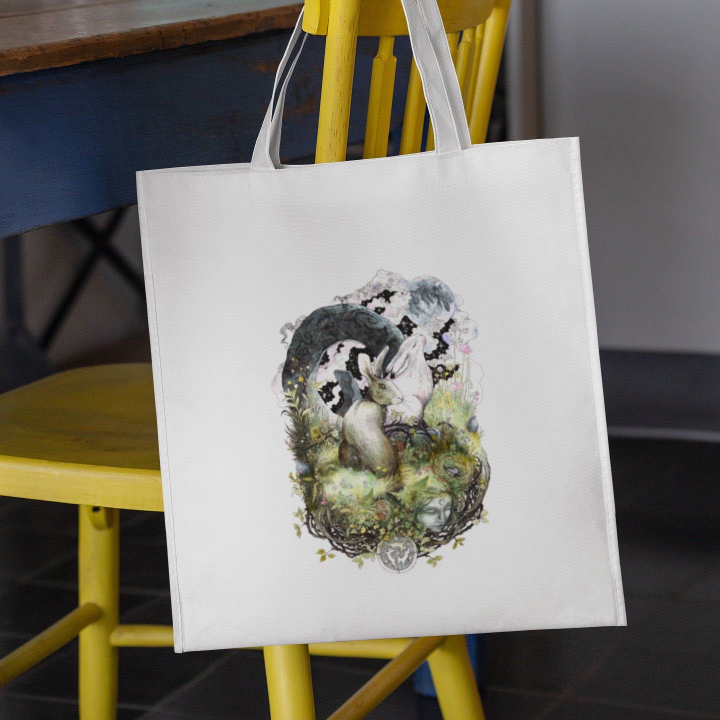 Mockup of bag on chair