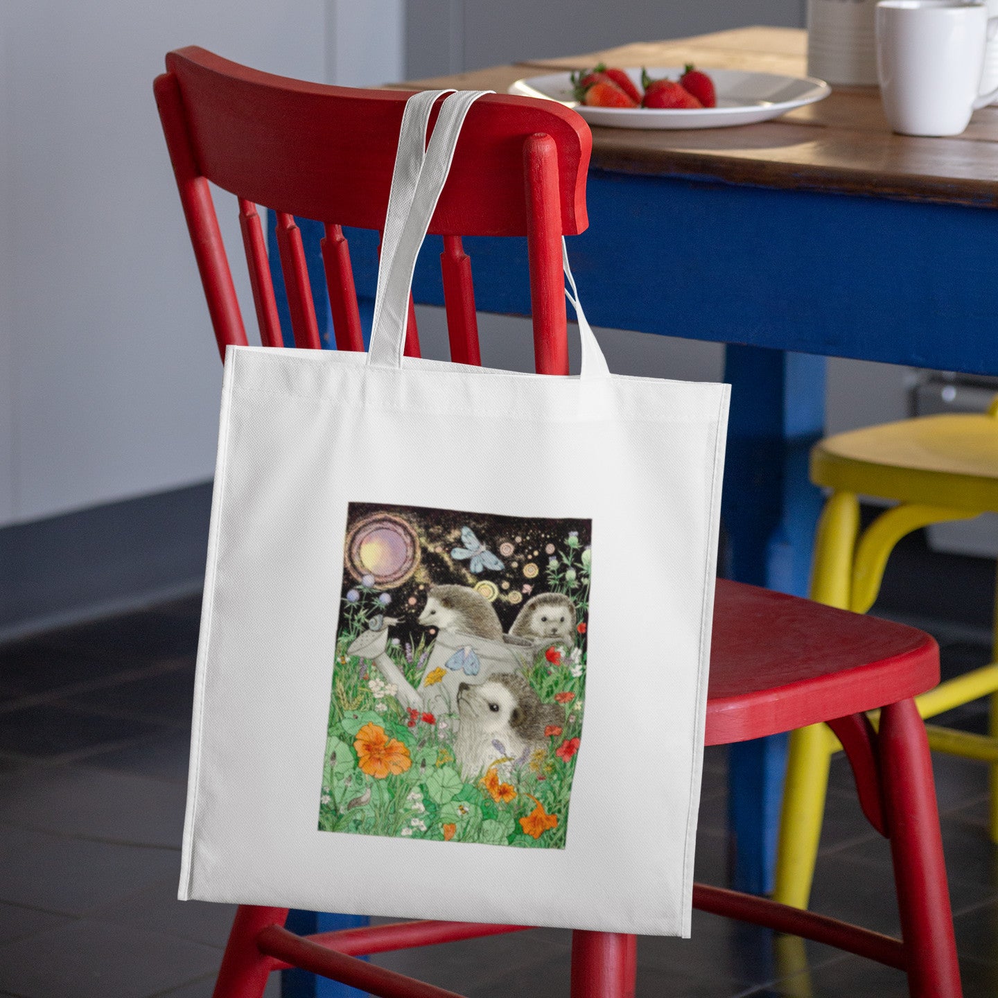 Mockup of bag on chair