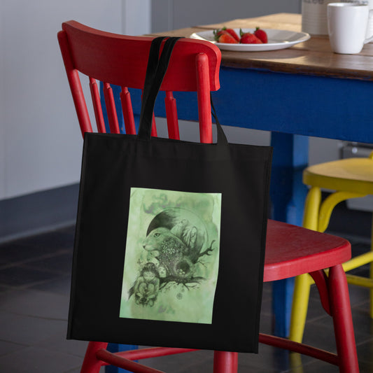 Mockup of bag on char