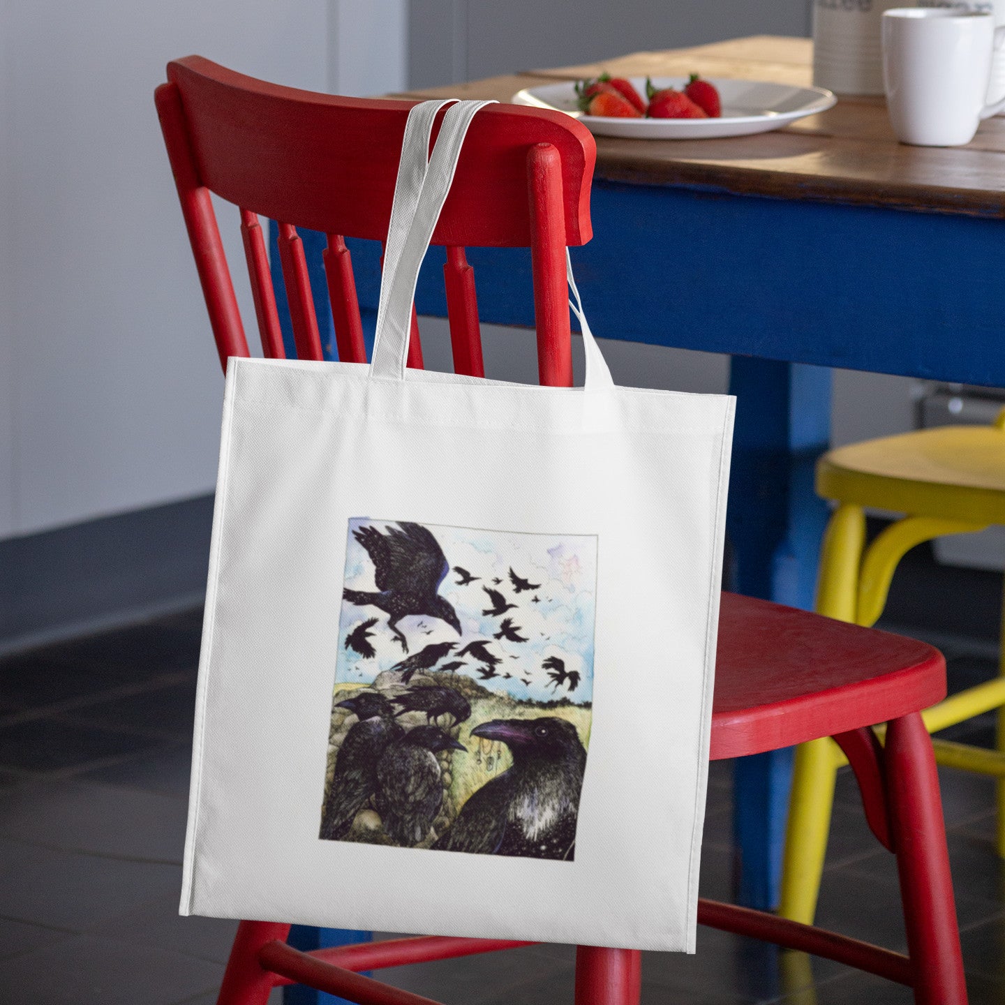 Mockup of bag on chair