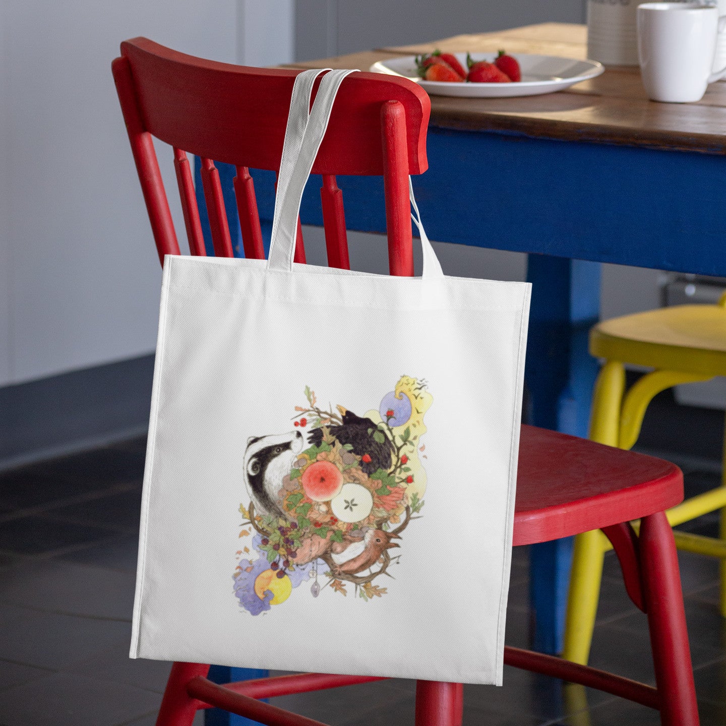 Mockup of bag on chair