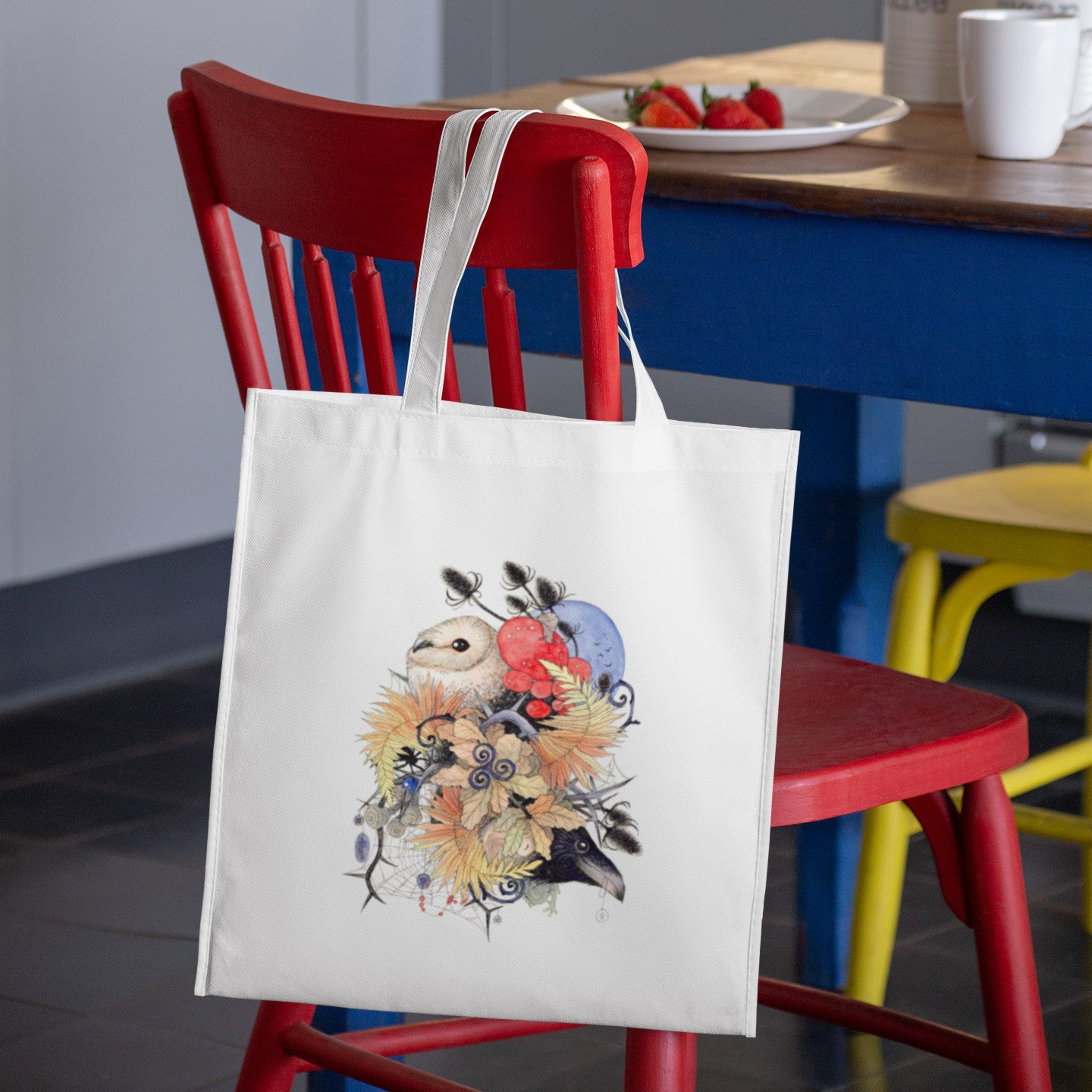 Mockup of bag on chair