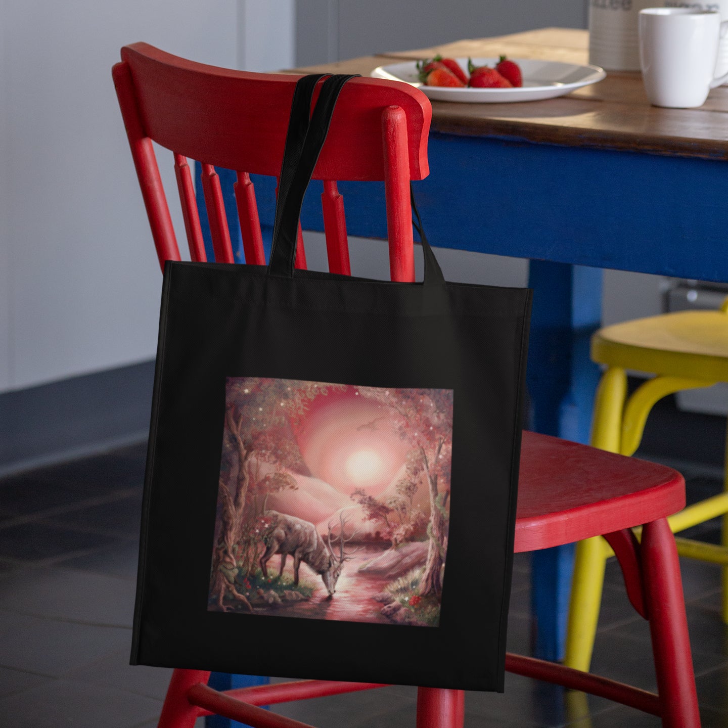 Mockup of bag on chair