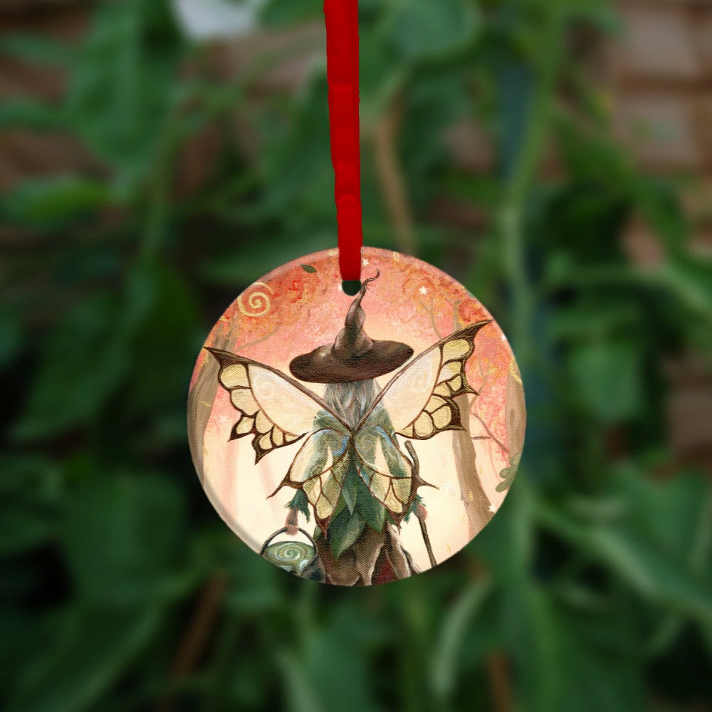 The other side of the ornament, showing a close up of the fairy.