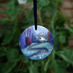 The other side of the ornament, showing a closer view of the house and path.