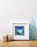 Print mockup sitting on table
