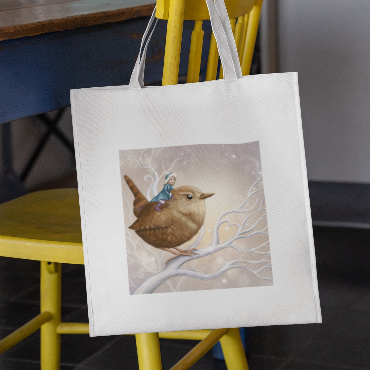 Mockup of bag on chair