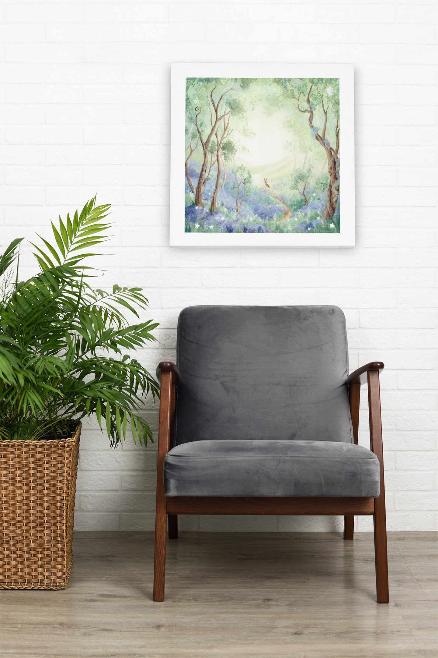 Mockup of print on wall