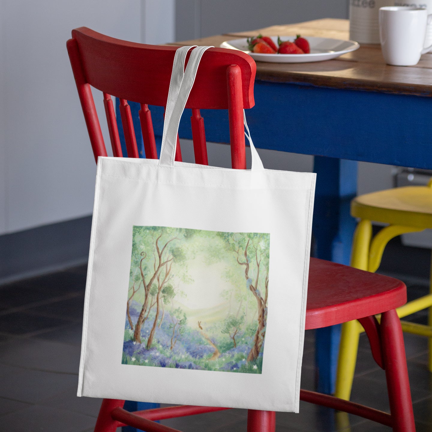 Mockup of bag on chair