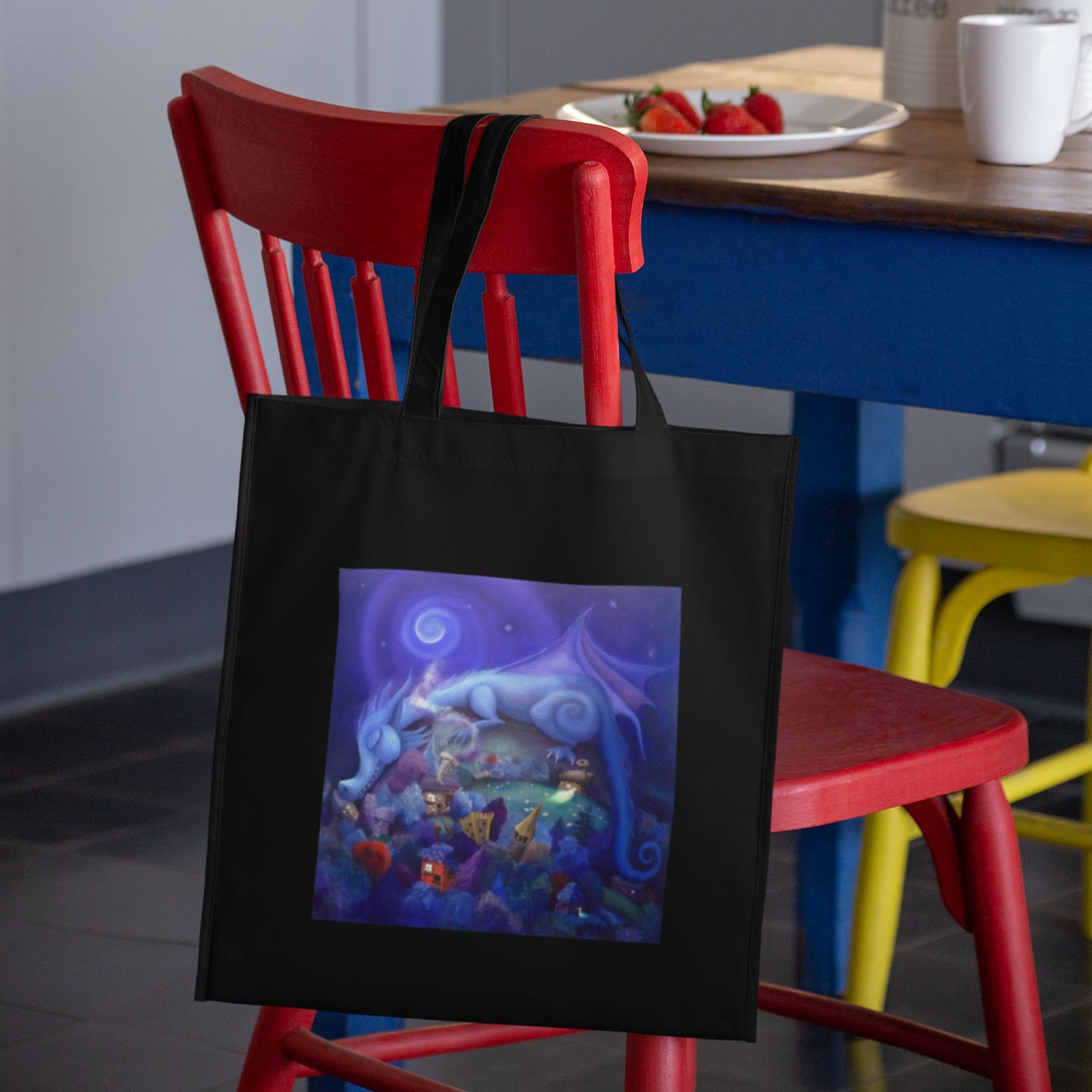 Mockup of bag on chair