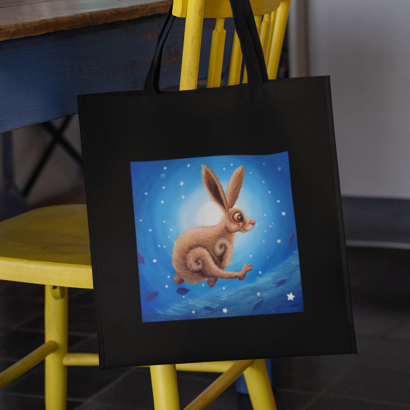 Mockup of bag on chair