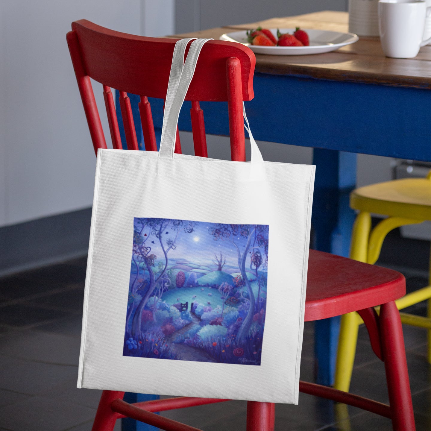 Mockup of bag on chair