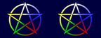 Image of the wrap used on the mug. There are two pentagrams, one will appear on each side of the mug.