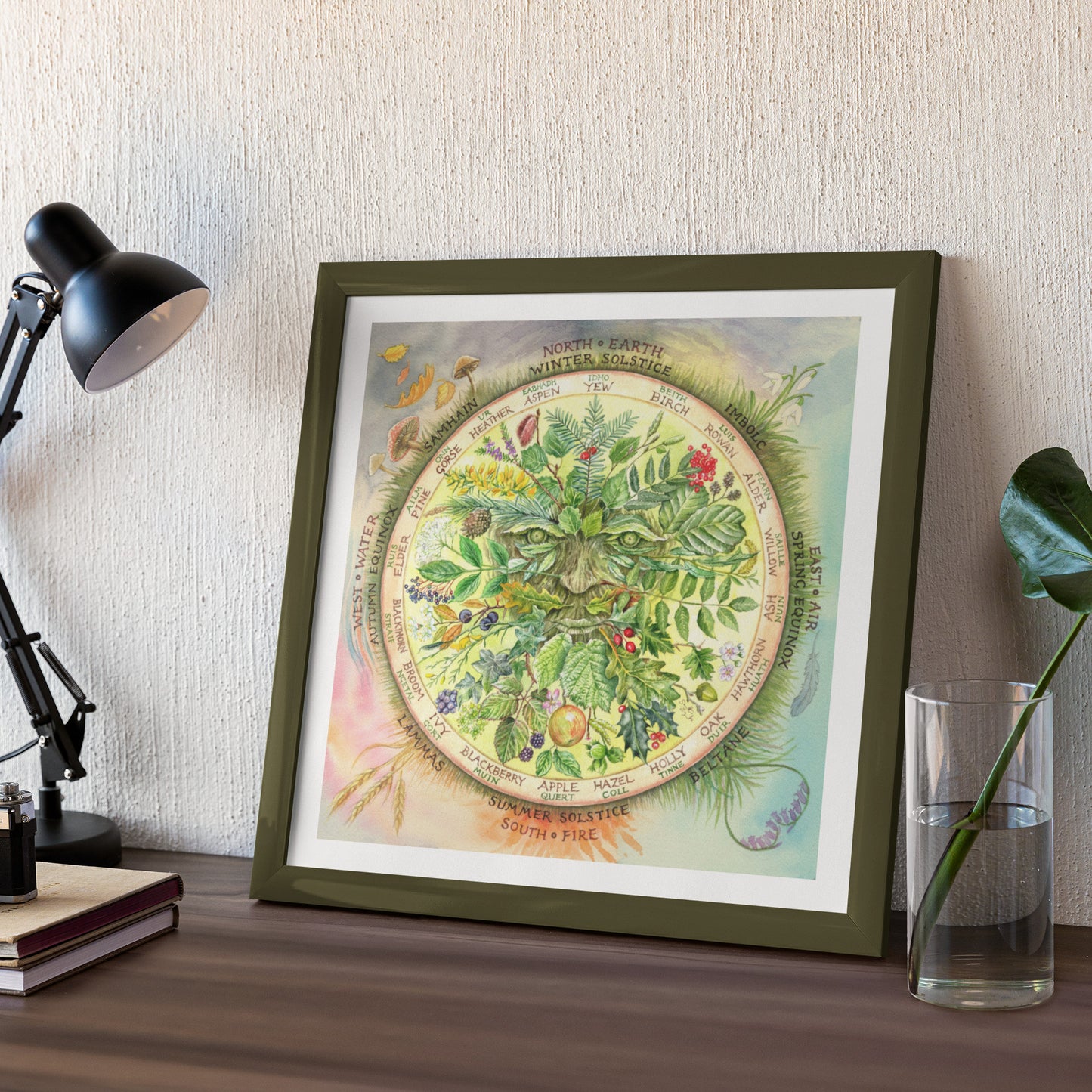 Mockup of print on table