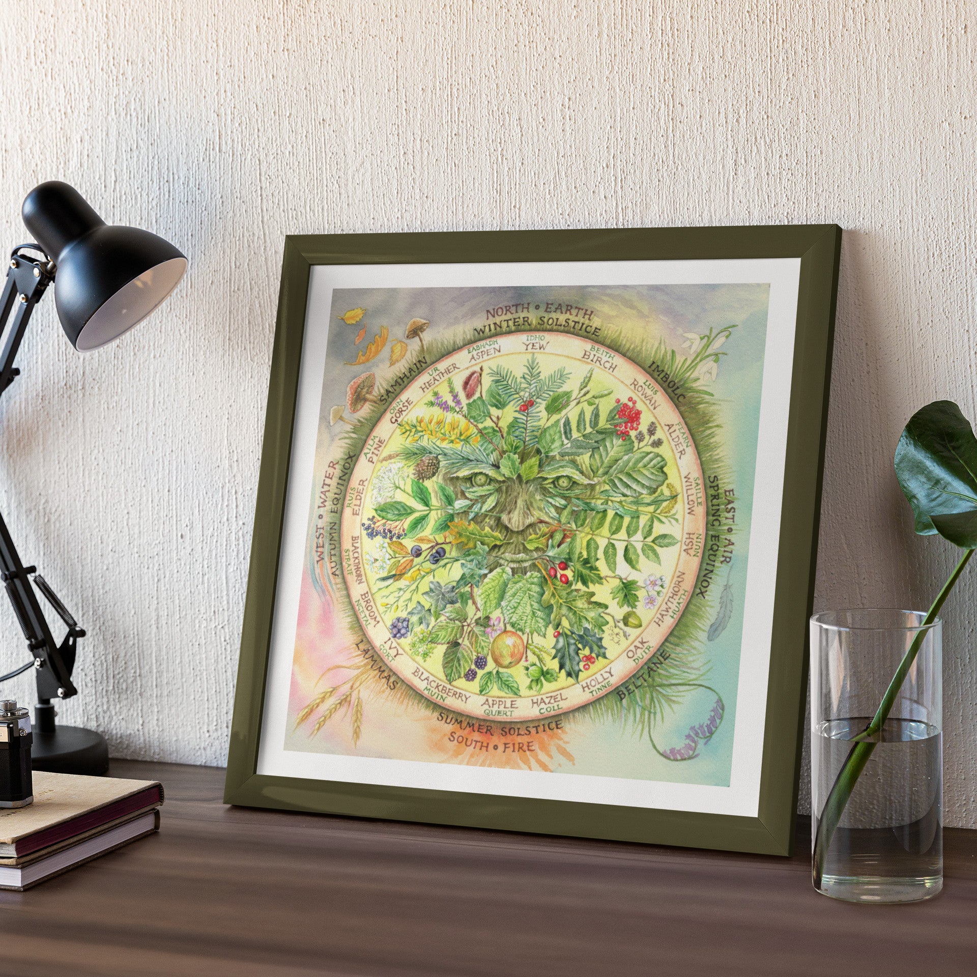 Mockup of print on table