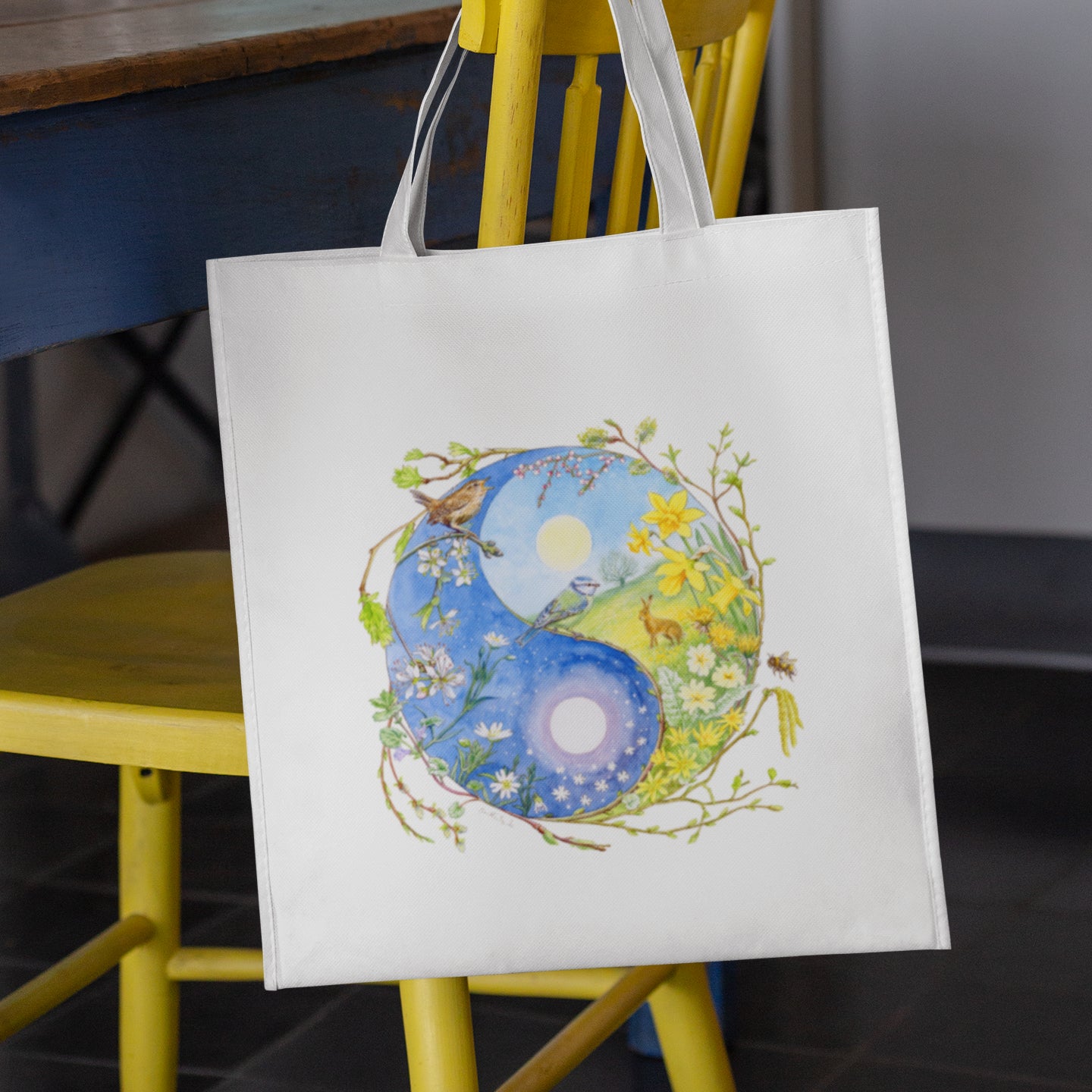 Mockup of bag on chair