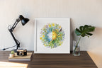 Mockup of print on table