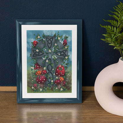 Mockup of print on table