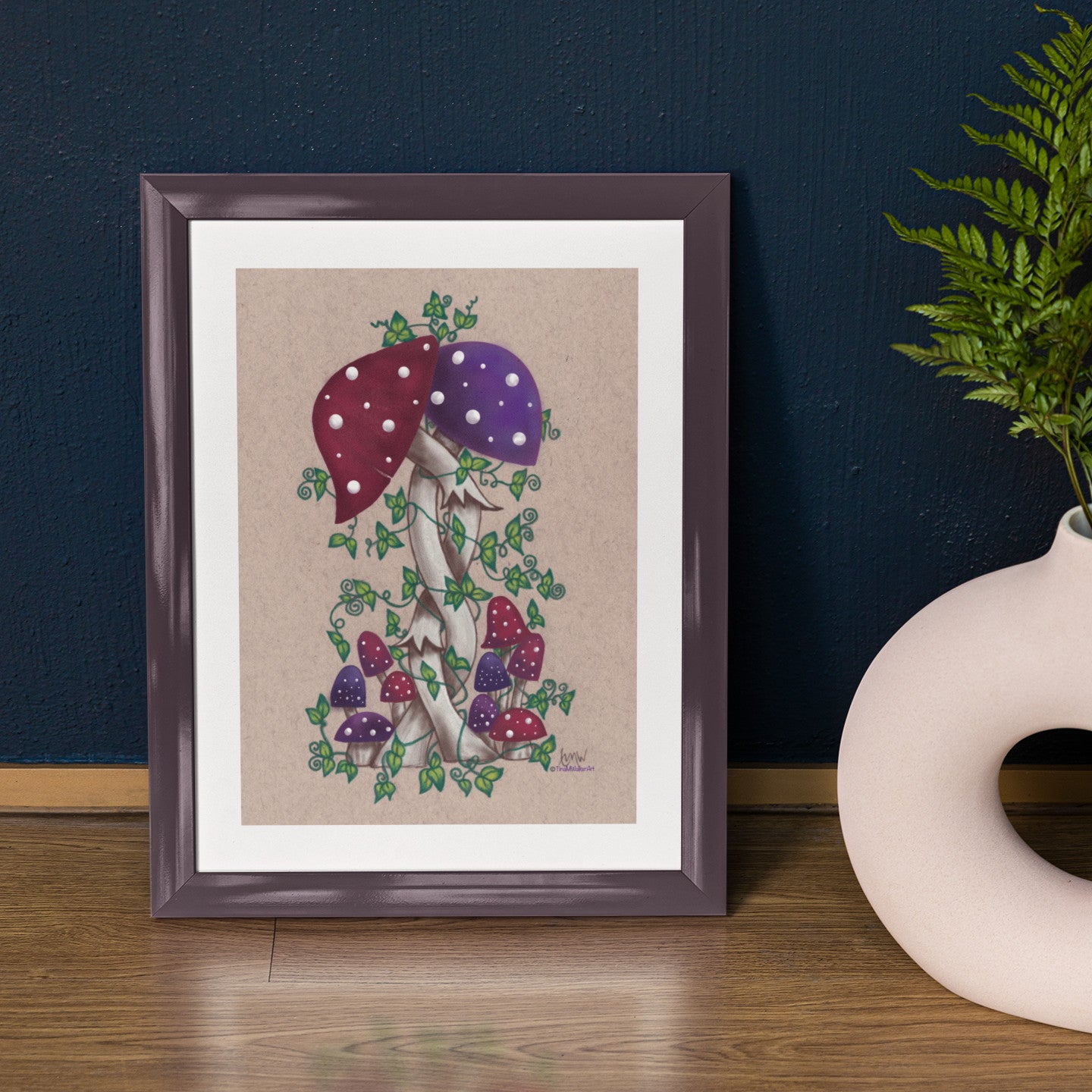 Mockup of print on table