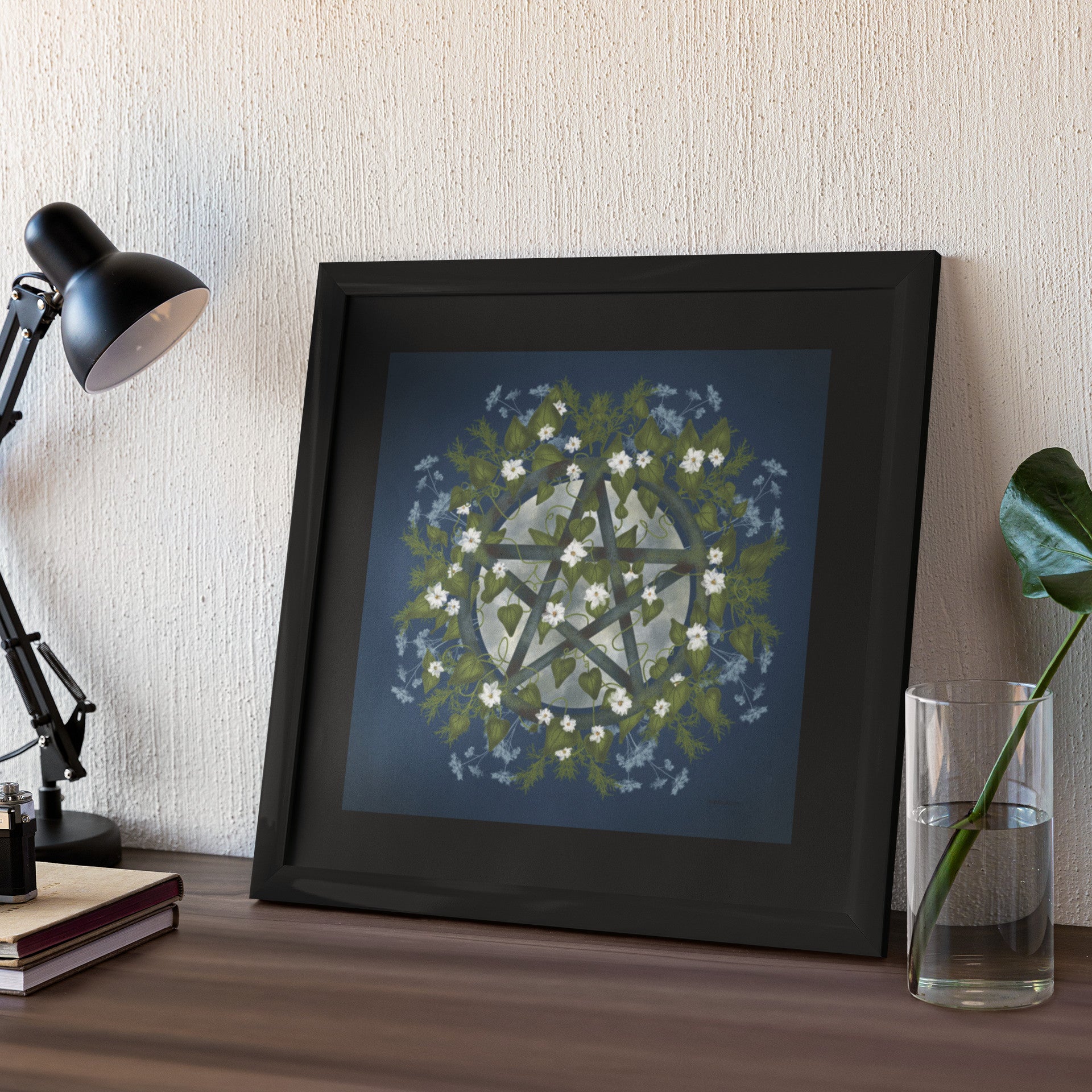 Mockup of print on table