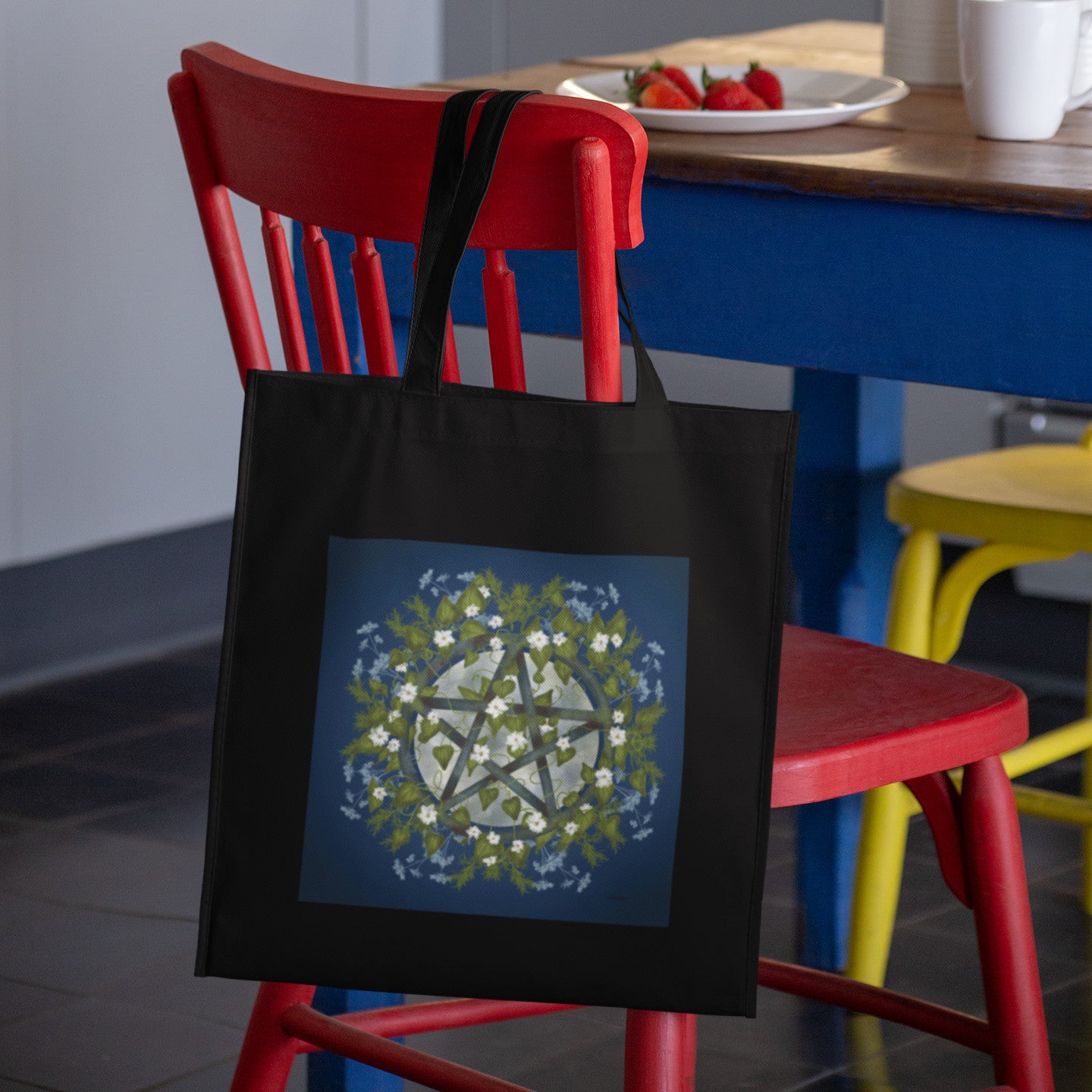 Mockup of bag on chair