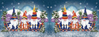 Wrap design of mug. The design is repeated once around the mug.