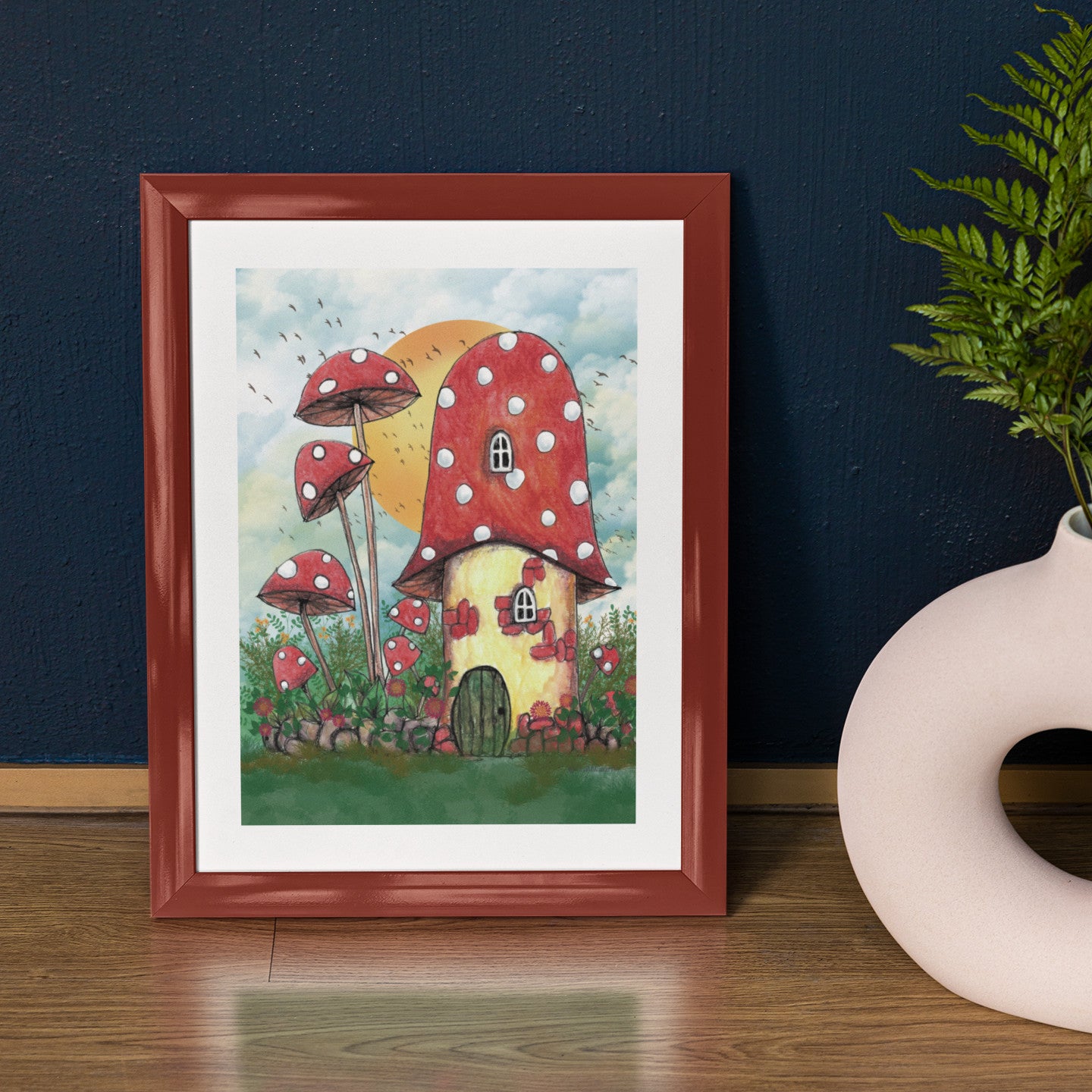 Mockup of print on table