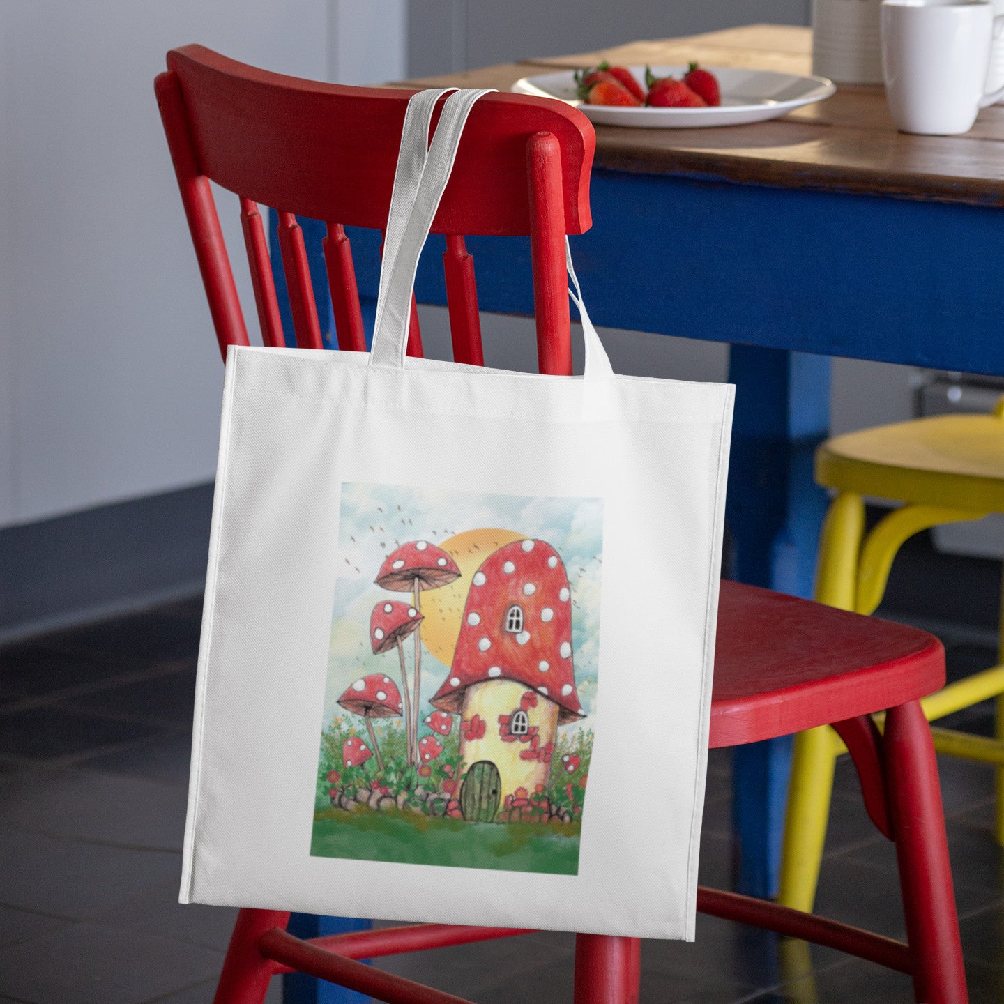 Mockup of bag on chair