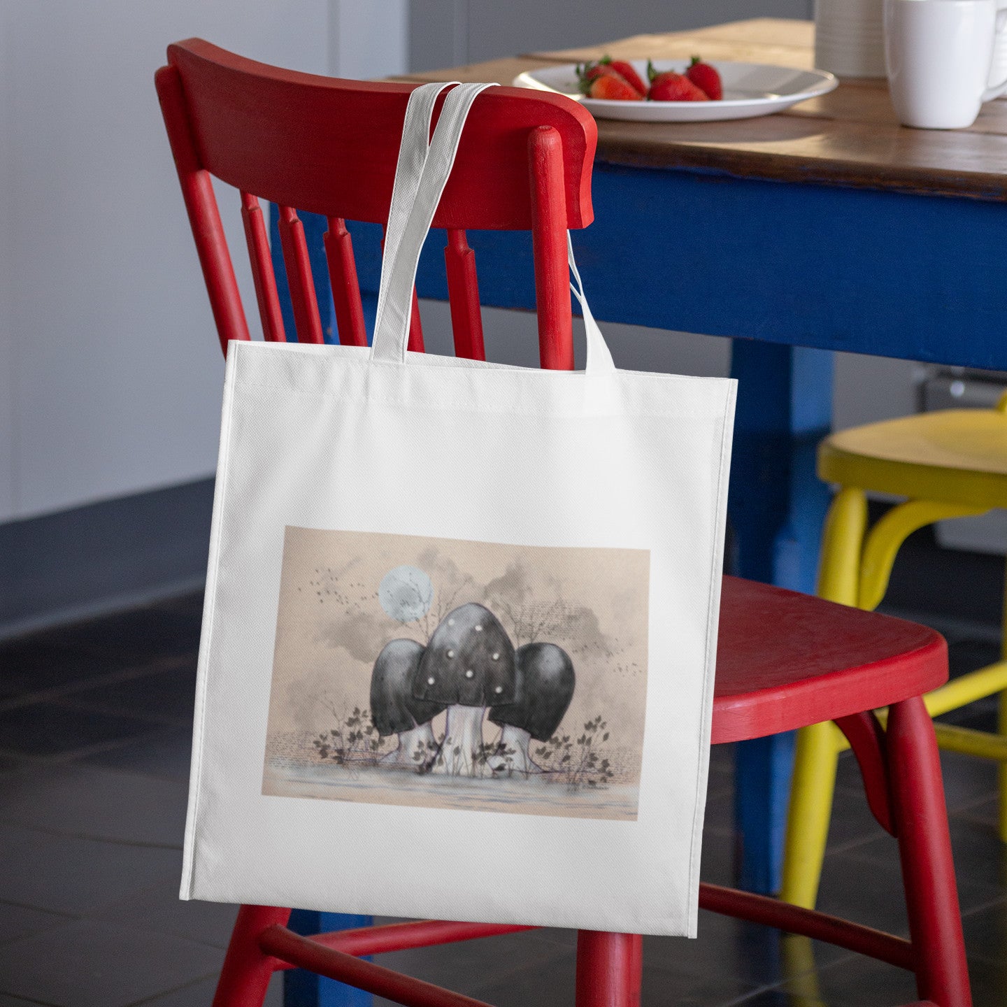 Mockup of bag on chair