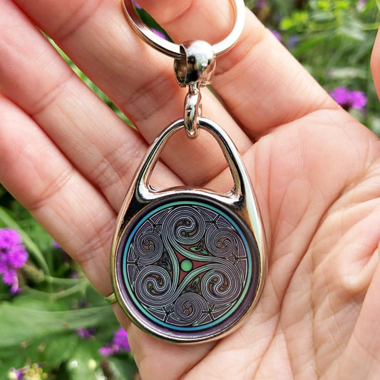 Celtic Keyring - Celtic Spirals