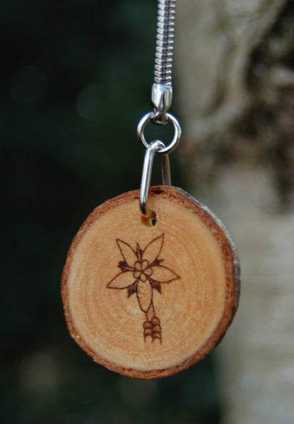 Real Wood Keyring and Card - Peace/Tranquillity - Stonecrop