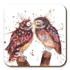Loved Up Owls Coasters Twin Pack